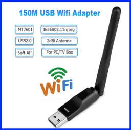 USB WiFi Adapter with Antenna 150Mbps 2dBi