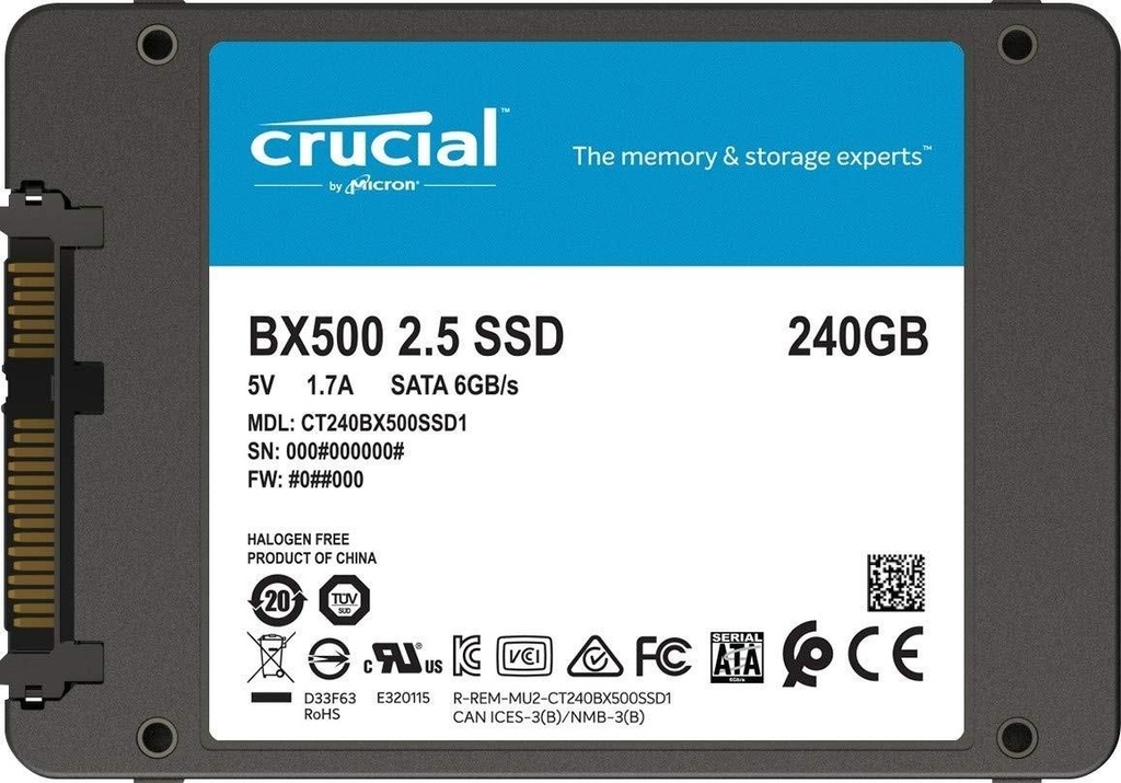 Crucial 240GB SSD BX500