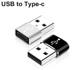USB Type-A Male to USB Type-C Female Adapter OTG