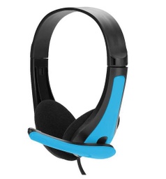 Blue Wired Headset with Mic 3.5mm